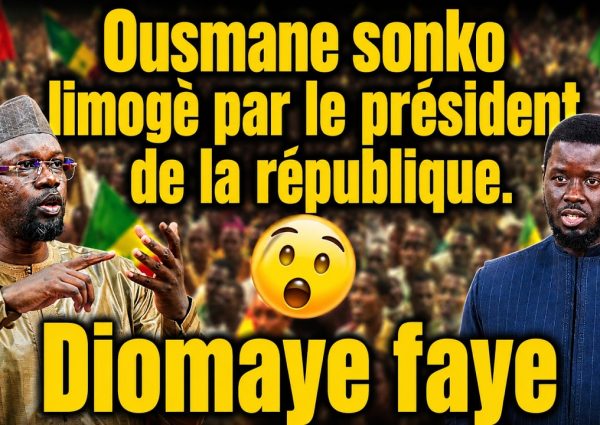Ousmane sonko limogè par le président de la république. Diomaye faye …..